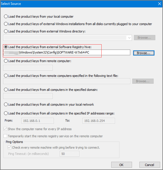 select source options