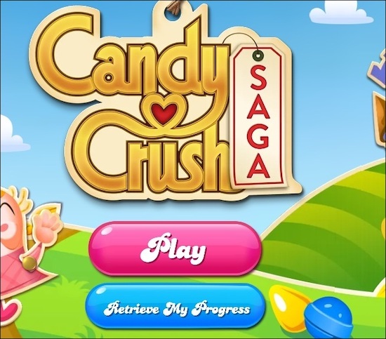 candy crush main interface