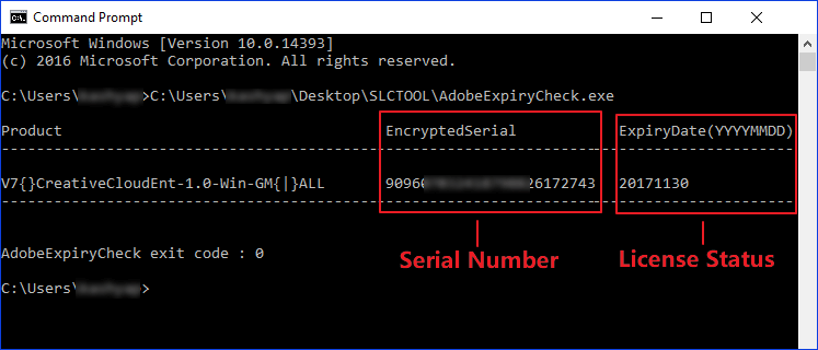 Check Adobe serial number status