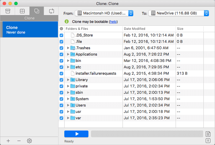 clone a hard drive on Mac