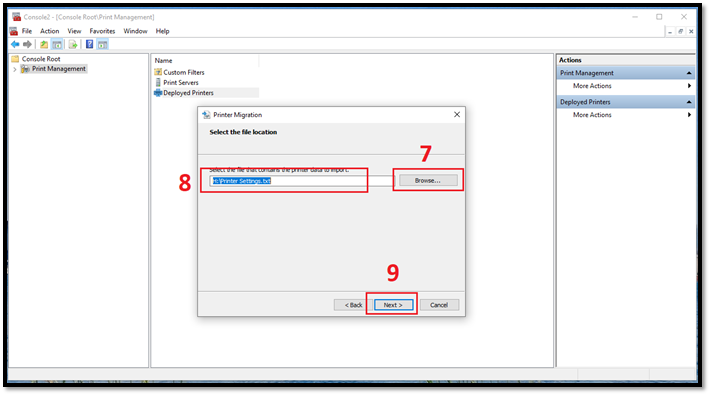 Console2 Print management