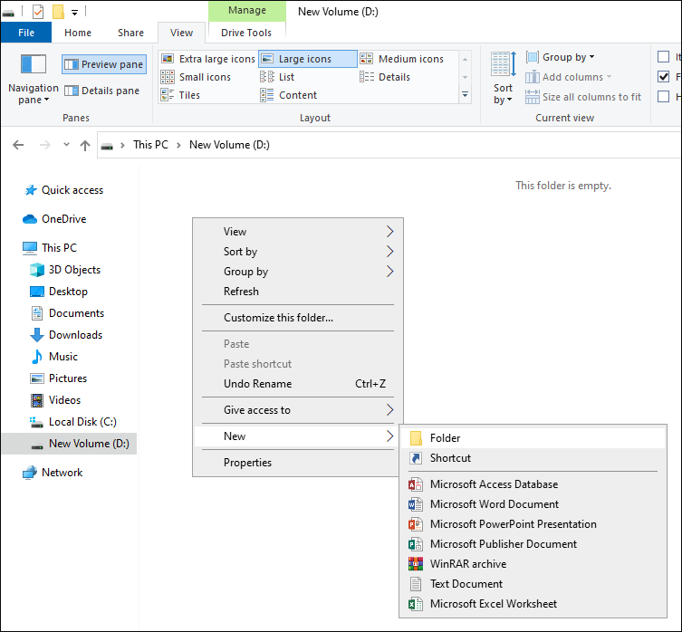 Create new folders in the File app