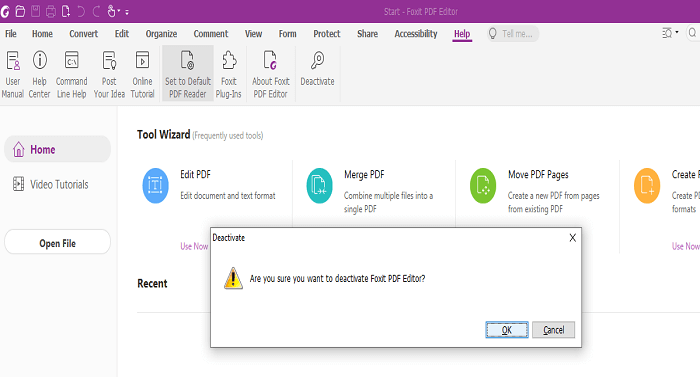 deactivate foxit phantompdf