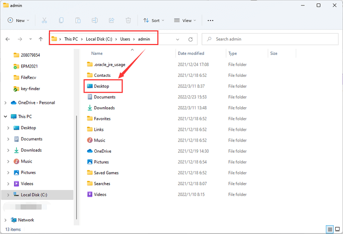 find desktop folder - 1