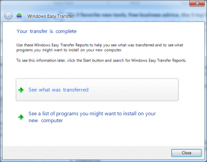 Windows Easy Transfer 7