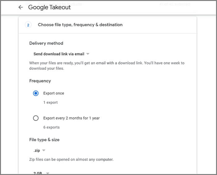 export photos from google photos to icloud on pc via google takeout step2