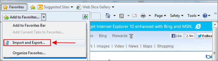 export IE bookmark - 2