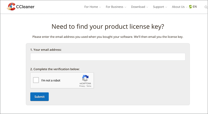 find product key via official website