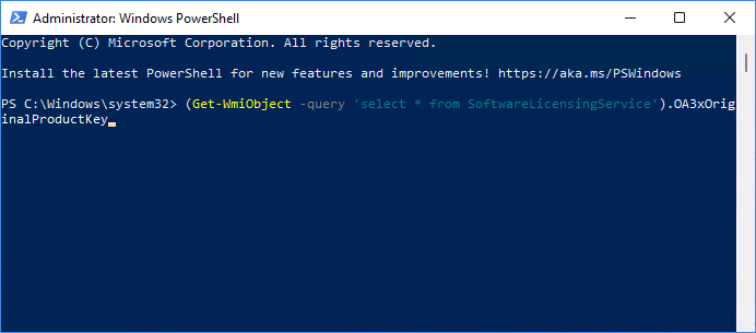 Find Windows Product Key using PowerShell