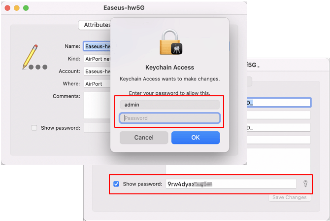 View WiFi code on Mac