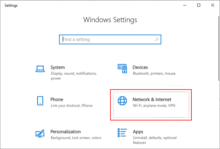 Open Network and sharing center