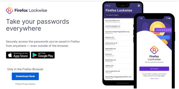 Find firefox account and password