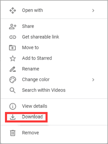 google drive - download