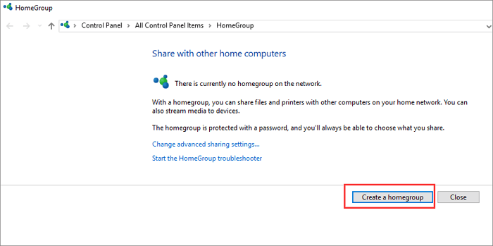 file sharing between Windows 7 and Windows 10 - HomeGroup