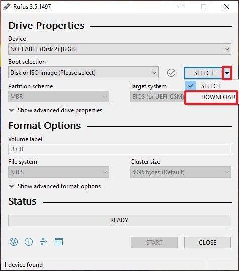 how to use rufus to create bootable usb step 1
