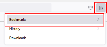 Open Firefox bookmark settings