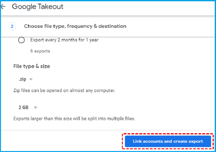 Link the email and export the data from Google Drive to OneDrive.