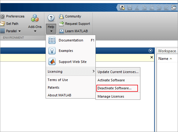 transfer matlab to another computer - deactivate license