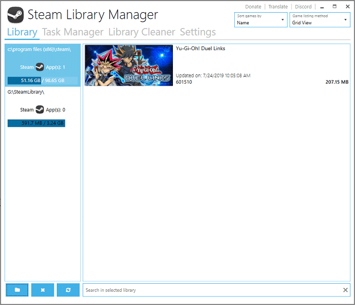 move steam game to another drive in steam library manager step 1