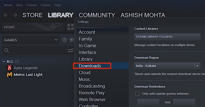 steam library folders