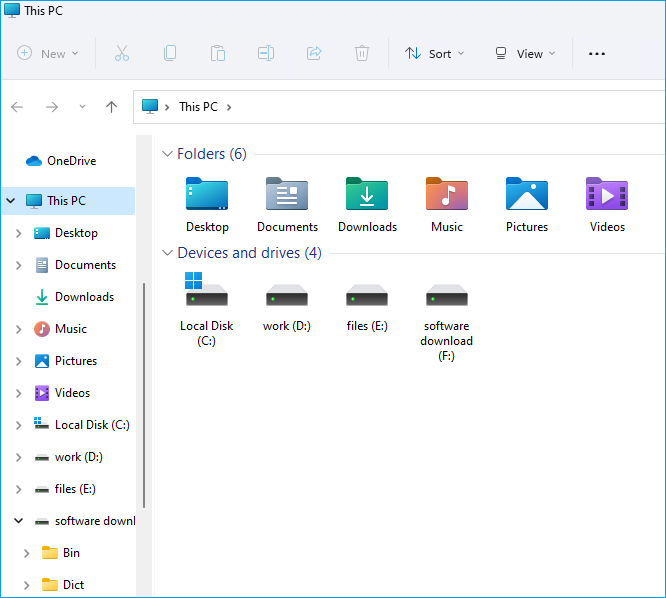 open file explorer