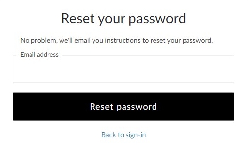 reset your password