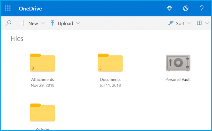 Paste the file into OneDrive.