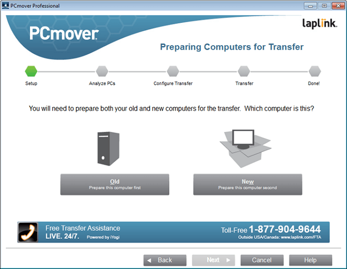 pcmover express interface
