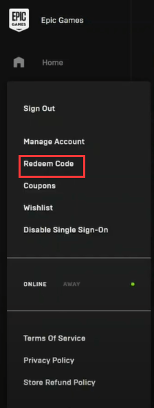 redeem code epic game