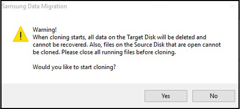samsung data migration warning