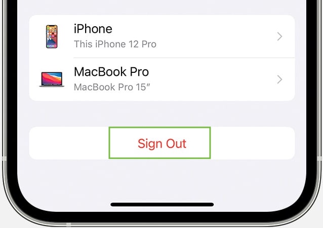 sign out apple id