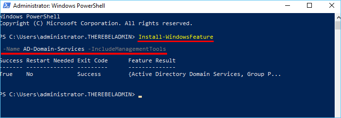 install Active Directory Domain Service role in the give Server