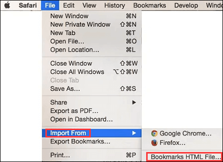 transfer bookmarks from chrome to safari