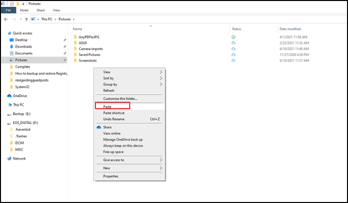 transfer files from flash drive to the computer windows 10