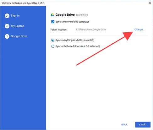 sync google drive