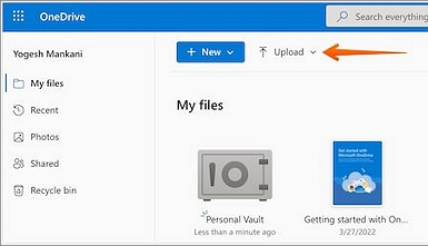 upload to onedrive