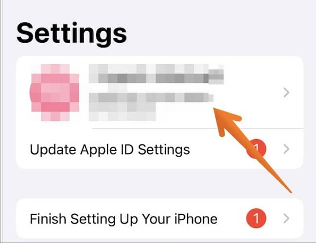 click on apple ID