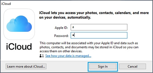 icloud signin