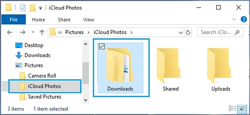 icloud downloads folder