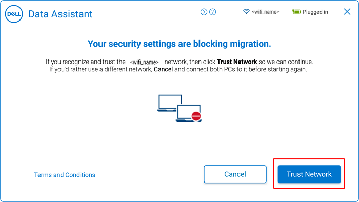 Trust network for file mgiration