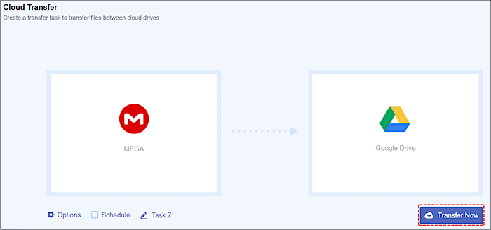 transfer from mega to google drive