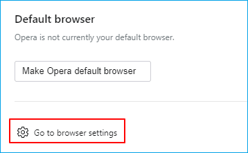 Open Opera settings.
