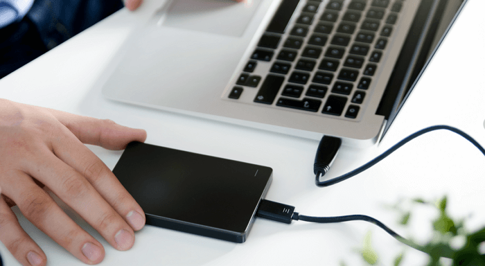 transfer large files from PC to PC with external hard drive
