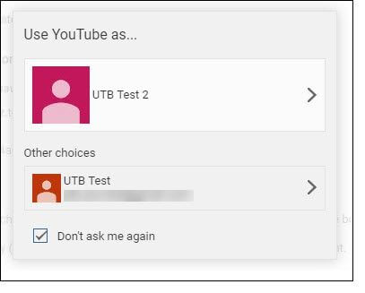 Select the brand youtube account