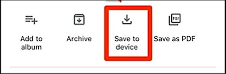 save to device