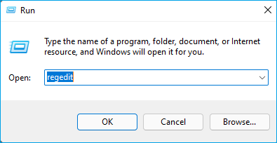 Open Registry Editor in Windows Server with Admin Privileges.