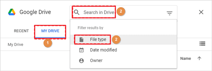 Select photos to upload from Google Drive to Google photos