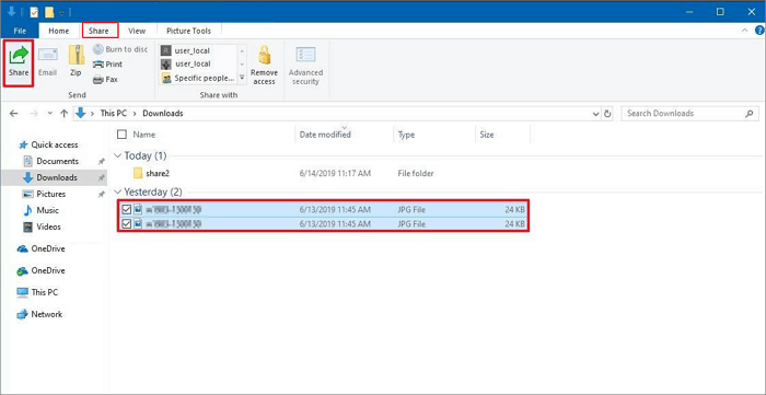 file sharing between Windows 7 and Windows 10 - Share