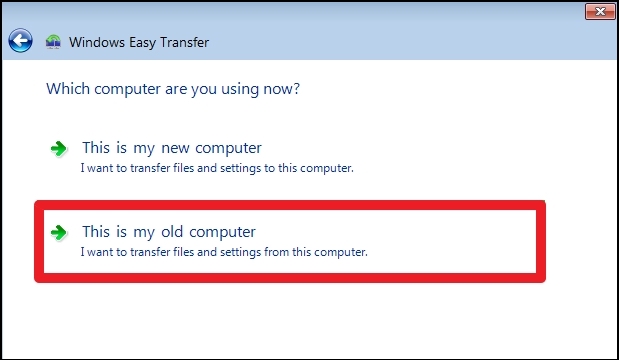 select old computer to copy