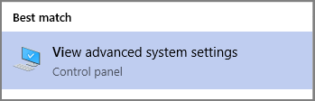 view advanced system settings